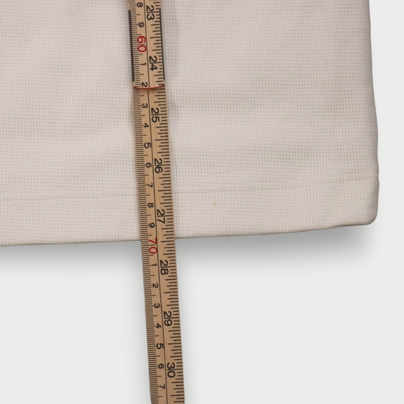 Theory Sweater Mens Size SM Thermal Ivory Henley Crewneck Pullover Pima Cotton - Picture 9 of 10